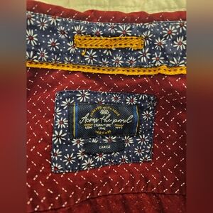 John Varvatos Red Floral Shirt